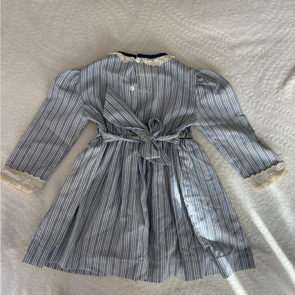 Vintage Polly Flinders Hand Smocked Dress 3T - Picture 2 of 4